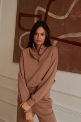 Bluza z guzikami Cozy Cappuccino